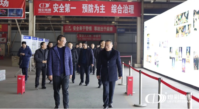 市经信局局长余泓一行莅临灯彩集团检查指导