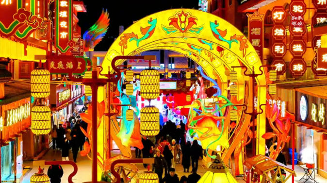 2026敦煌灯会跨年夜璀璨亮灯