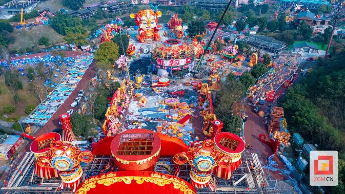 就等亮灯了！自贡灯会进度条拉满90%